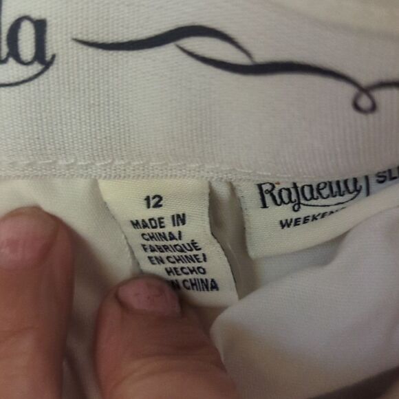 Rafaella Weekend Capri Jeans Womens Sz 12 olive green Wash Denim Stretch - Picture 10 of 10